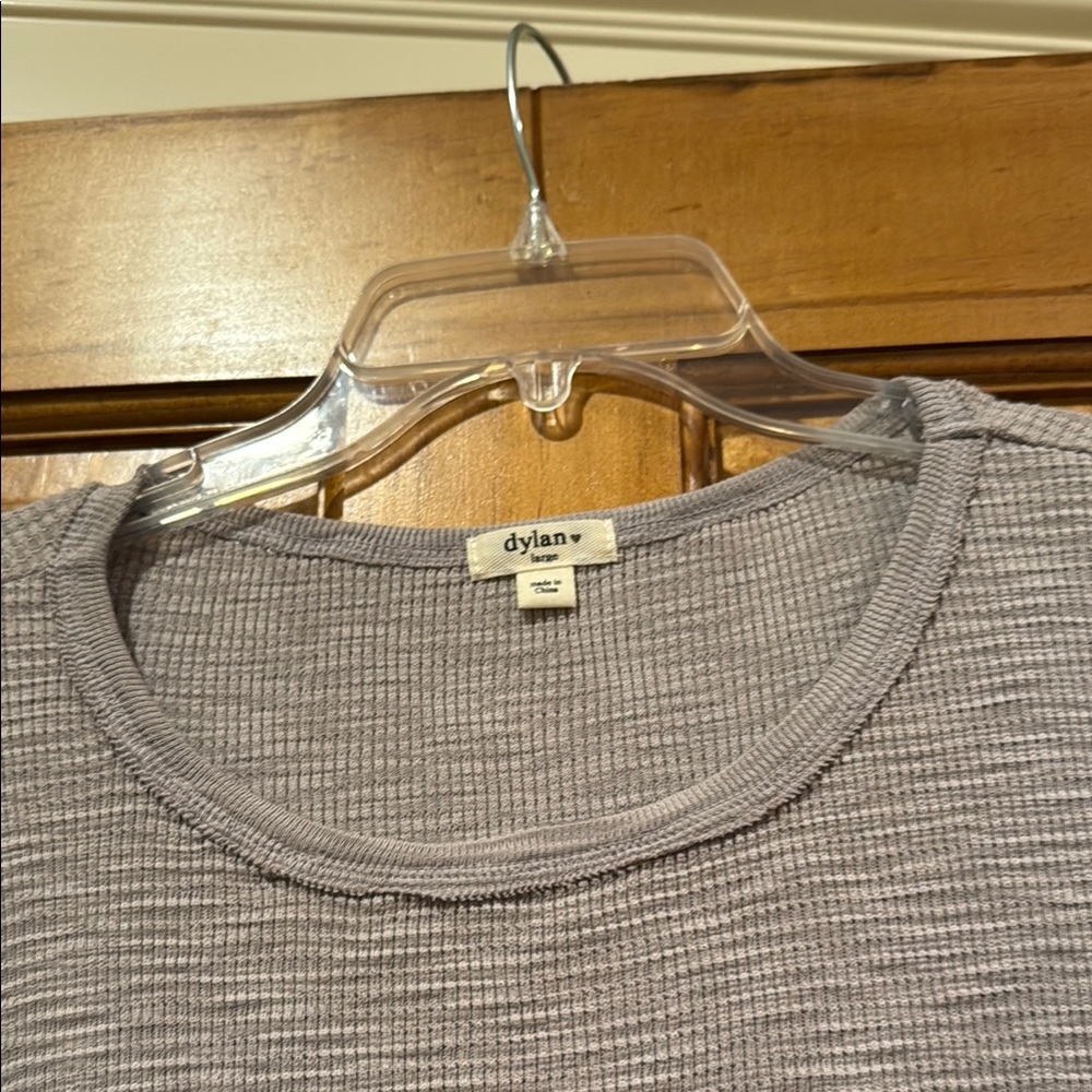Dylan Asymmetrical Gray Hoodie long sleeve shirt - Picture 2 of 5